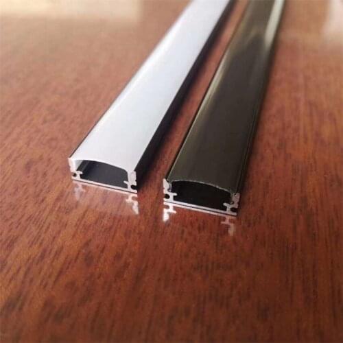 Free Shipping Cost Aluminum Profile with Flat-Shaped Opal Matte Diffuser for LED Strip Light Applications. 1m/pcs 10m/lot