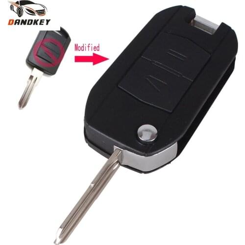 Dandkey Modified Folding Flip Remote car Key Shell 2 Buttons For Opel Astra H J g Corsa Insignia Zafira Vectra Mokka key shell