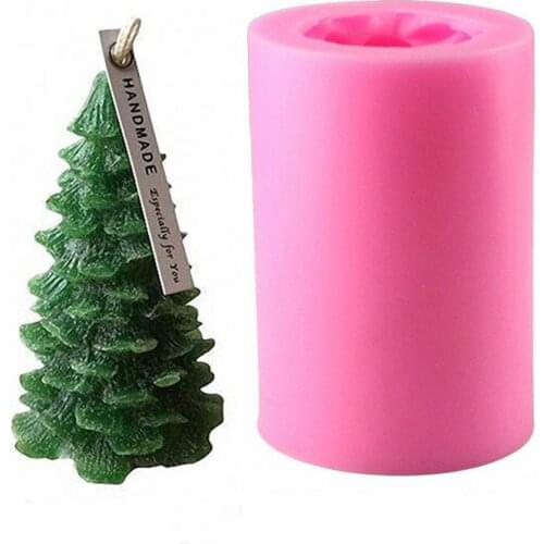 DIY Christmas Tree Candle Mold Silicone Molds Moulds For Crafts Baking Tools #CW