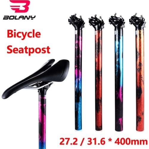 BOLANY MTB Bike Double Nail Seat Tube Colorful 27.2/31.6mm Aluminum Alloy CNC Matte Seat Tube for Mountain Bicycle Accessories