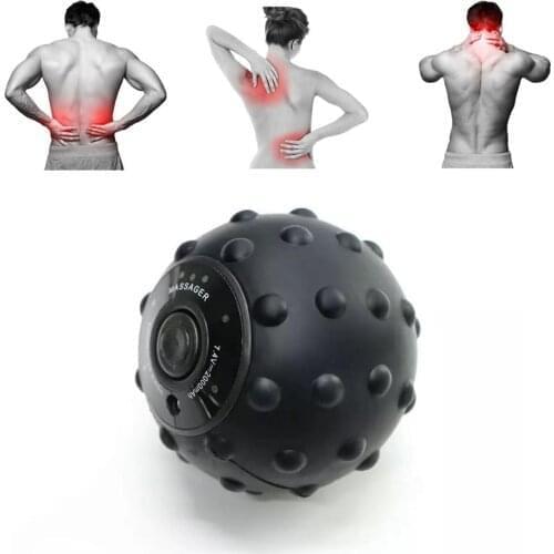 Electric Vibrating Massage Ball 4 Gear Position High Intensity Fitness Fascia Balls Sports Training Relief Back Pain