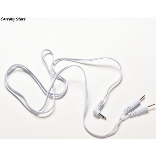 Tens Massager 2.5mm Connection Massage & Relaxation White Electrotherapy Electrode Lead Wires Cable