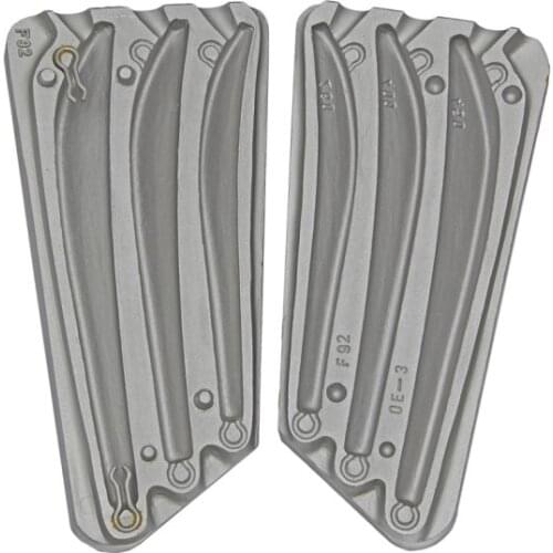 Mould fishing lead PILKER Gr. 260-400-450 Hook N ° 3 FISHING SINKER MOLD sea FISHING