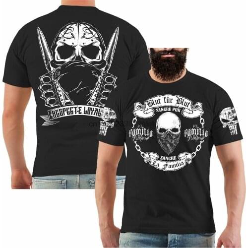 T-Shirt La Familia Blood for Blood Blood Gang Streetwear Skull Skull S - 8xl