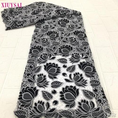 Hot selling african cord lace fabrics nigerian lace fabric 2021 high quality lace white French Lace Fabric For Wedding SL237