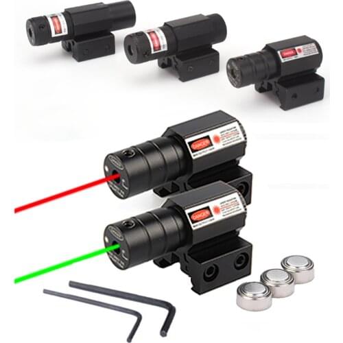 Red Green Dot Laser Sight for Picatinny and Rifle Adjustable 11mm/20mm Weaver Mount