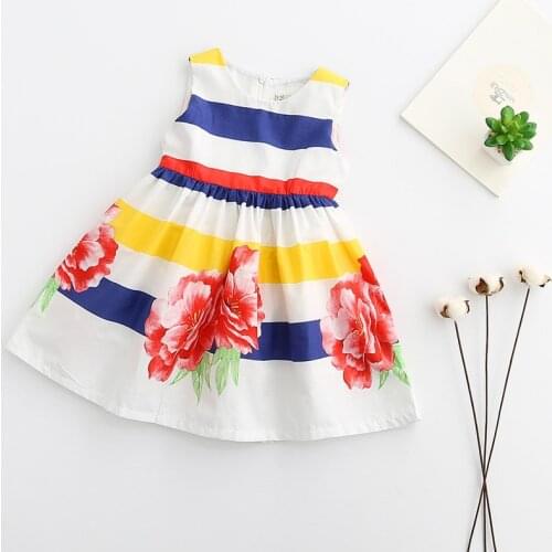 Menoea Girls Clothing Dresses 2020 Summer New Girl Princess Dress Children Floral Printed Design Kids Dresses for 2-7Y