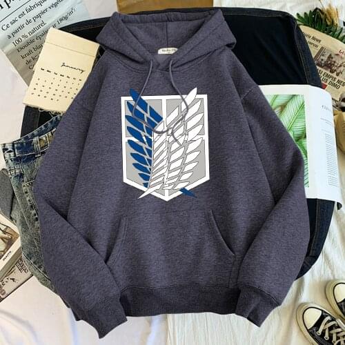 Attack On Titan Jiyuu No Tsubasa Male Hoodie Warm Fleece Autumn Sweatshirt Fashion Casual Pullovers For Comfortable Tracksuit