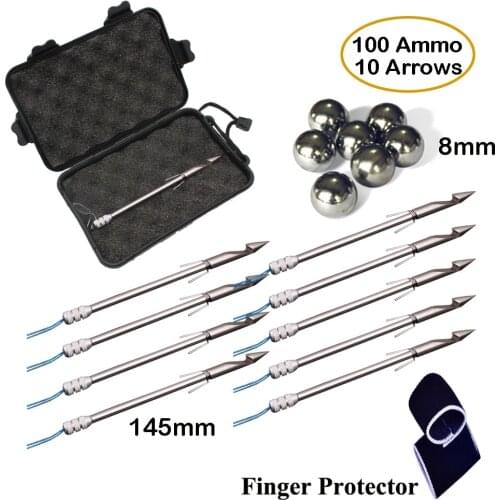 Smart Kingfisher Pack of 10 Fishing Arrow for Slingshot Speargun Bow Sharp Head Stainless Steel Shaft Packing Box