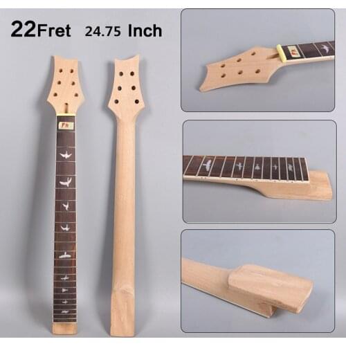 P5 Unfinished Electric Guitar Neck 22 fret 24.75 628 Inch Inlay Solid Wood Yinfente ALSO HAVE 635 25 INCH 628 24.75 INCH