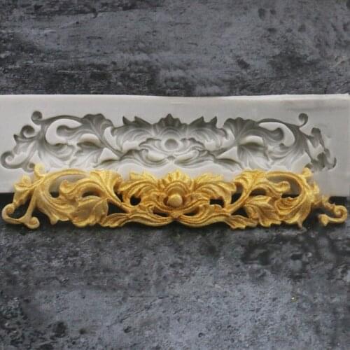 New 1 piece silicone mold fondant mold Cake decorating tools Chocolate sugarcraft mold Gumpaste flower border lace mold SM-036