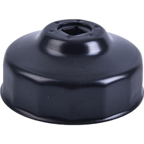 2020 New Black Steel 76mm 14 Flutes Car Oil Filter Cap Type Wrench with 3/8" Drive Socket