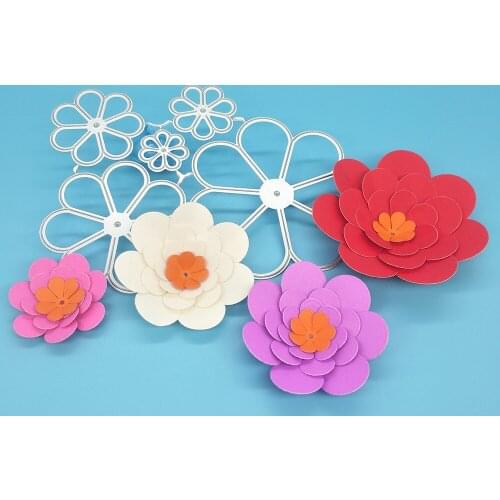 Brand new 5 in 1 flower metal cutting mold photo album cardboard DIY gift card decoration embossing crafts