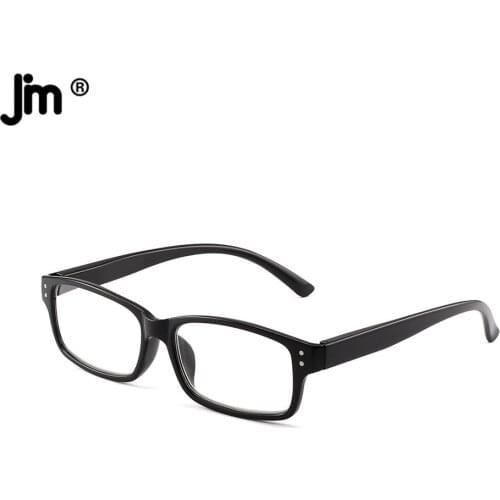JM Vintage Square Reading Glasses Spring Hinge Women Men Magnifier Presbyopic Diopter