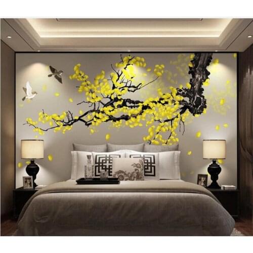 Custom wallpaper mural retro rose flower background wall Nordic retro American hand-painted floral background