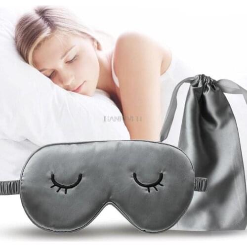 1pcs Eye Cover Silk Sleep Eye Mask Sleeping Padded Shade Patch Eyemask Blindfolds Women Men Travel Sleep masks for relax