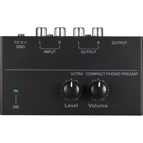 Audio Phono Preamp Ultra Compact Turntable Electronic Preamplifier Level Volume Controls NK-Shopping
