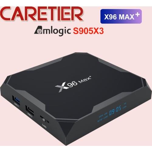 5PCS X96 MAX PLUS 4GB RAM 64GB ROM Android 9.0 TV Box Amlogic S905X3 64-Bit Quad Core Dual WiFi BT4.0 8K Smart Set Top Box