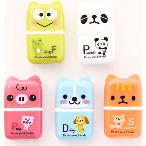 5 pcs/lot Mirui stationery Creative Roller Eraser Cute Cartoon Erasers Children student rubber School Supplies Student Gift