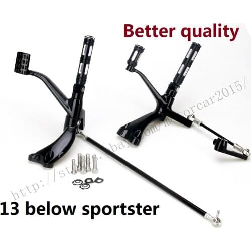Motorcycle Gloss Black Forward Controls Pegs Levers Linkages For harley XL 883 1200 04-13 & 14-17 better quality heavy material