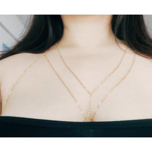 Sexy Chest Chain Body Jewelry Bikini Belly Chains for Women Cross Waist Female Suit Girl Fashion Beach Simple Style Luxury Party