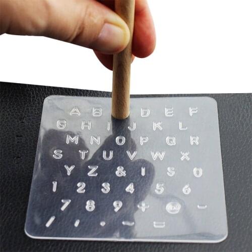 1set DIY Leather stamp tool Plastic stamping die Alphabet Letter Number Leather Tool Wax Seal Stamp Printinting tool