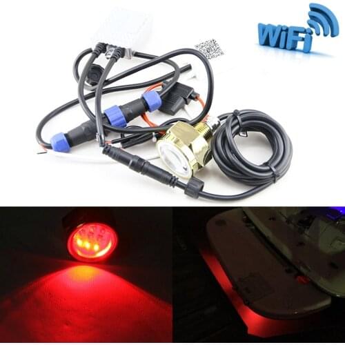 New WIFI Remote Control RGB Color Change 27W 9*3W Led Drain PLug Underwater Light IP68 Waterproof Multi-Color WIFI Phone Control