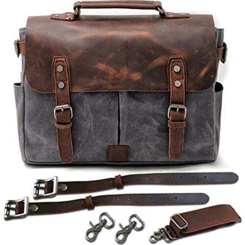 Vintage Motorcycle Luggage Bags Universal Saddle Bag Side Bag for Bmw Waxed Canvas Waterproof Cycling Bag