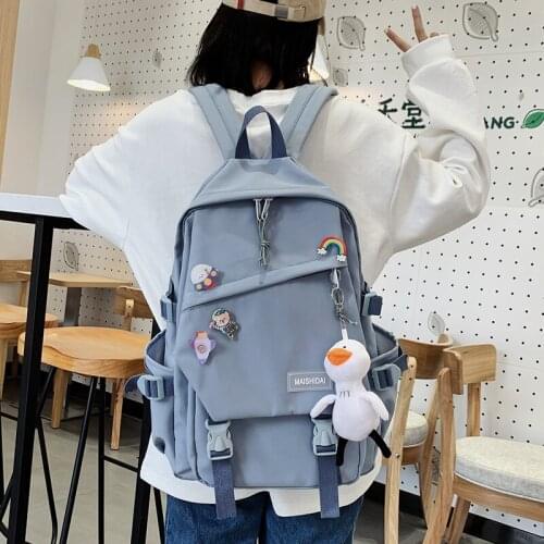 Large capacity Lovely girl Backpack In 2020 new Teenagers School bag Korean Harajuku style book bag Leisure Student travel bag