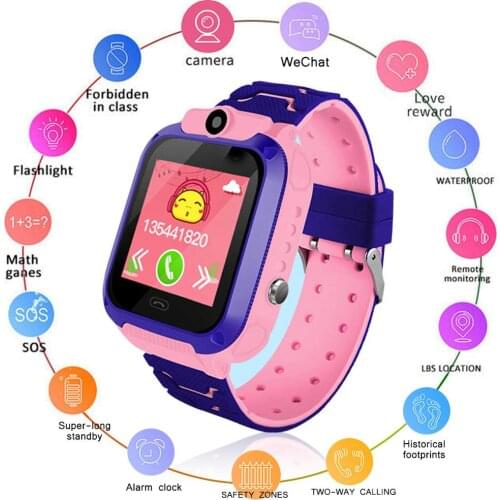 Waterproof Q12 Anti-lost Kids Smart Watch Multifunction Children Digital Wristwatch Baby Watch Phone For IOS Android Toy Gift