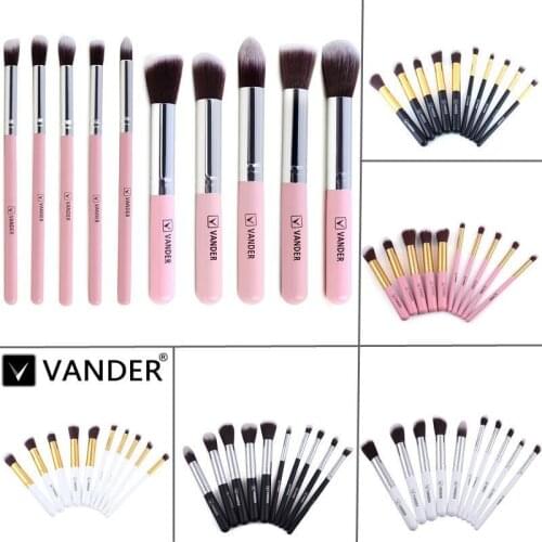 10 pieces/set) Professional Makeup Brush Sets Foundation Makeup Brushes Make Up Brush Cosmetics Powder Tools Black/White/Pink