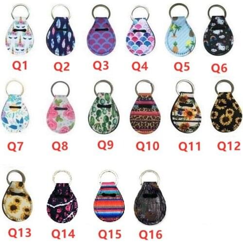 100pcs/lot Wholesale Coin Holder Coin Keychain Neoprene Coin Wrap for Guest Party Favors Festive Party Supplies