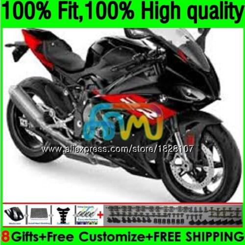 100%Fit Injection For NEW S1000 RR S1000RR 19 20 21 Glossy black 153BS.81 S1000-RR S 1000 RR S 1000RR 2019 2020 2021 OEM Fairing