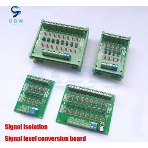 2-24 channel PLC Pulse Signal Level Voltage Conversion board Optocoupler Isolation Module NPN/PNP to NPN