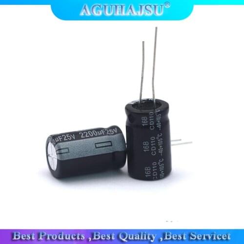 20pcs 25V Aluminum Electrolytic Capacitor 10UF 22UF 33UF 47UF 100UF 220UF 470UF 680UF 1000UF 2200UF 3300UF 4700UF 6800UF 22000UF