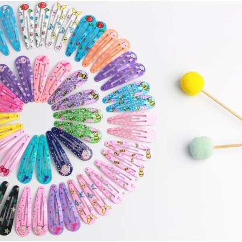 30/50/Pcs wholesale Clip Candy Color Dripping Korea Cute Cartoon Girl Headdress Hair Clip Hair accessories for women Hairpin