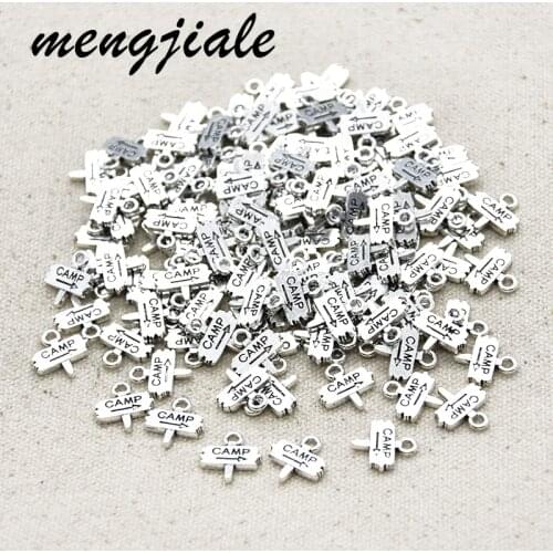 30pcs New style CAMP Charms Street sign Pendants for Necklace Bracelet Jewelry accessories making 13*12mm