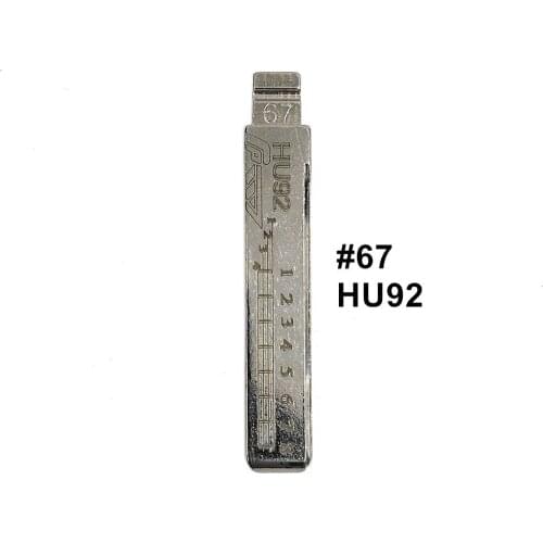 5pcs 2 IN 1 Lishi HU92 #67 Engraved Line Key Blade Scale Shearing Teeth Cutting Key Blank For BMW Mini LandRover