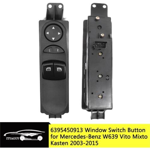 A6395450913 6395450913 7 Pins Driver Side Power Master Window Switch Button for Mercedes -Benz W639 Vito Mixto Kasten 2003-2015
