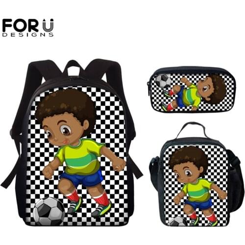 FORUDESIGNS African Boys Girls 3D Printed Vinatge School Backpack Fashion Children Kids Book Supply Students Daypack Rucksack