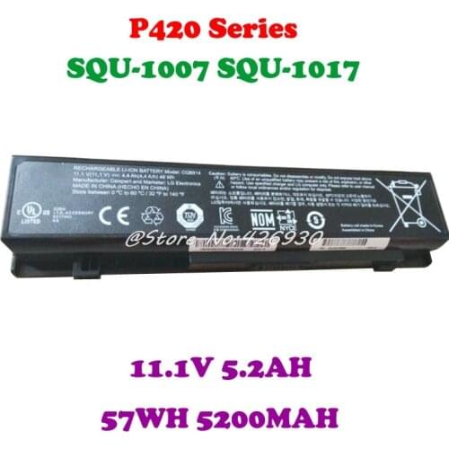 Laptop Battery For LG Xnote P420 PD420 S530 S430 SQU-1007 SQU-1017 S535 CQB918 CQB914 11.1V 5.2AH 57WH 5200MAH New