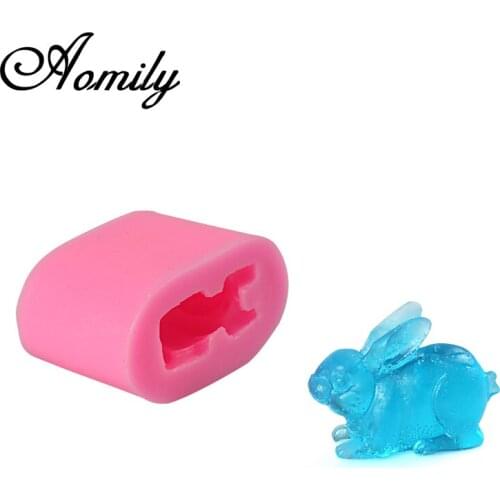 Aomily 3D Rabbit Silicone Mold Cake Molds Fondant Molds Sugar Craft Chocolate Mould Cake Decorating Tools Baking Tools Soap Mold