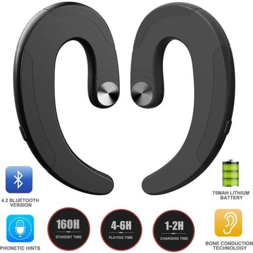 HBQ Wireless Bluetooth Headphone Exquisite Earphone Hook earbuds Headset Handsfree Bone Conduction Earphones Headphones with Mic