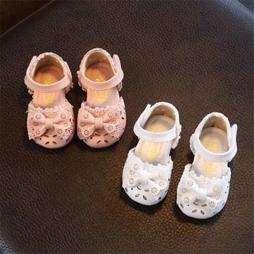 Disney girls bow sandal spring/summer 2021 new child baby princess shoeshine boy soft bottom fashion shoes