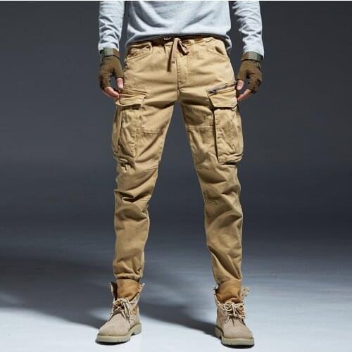 Plus size 2XL Mens Cargo Pants Multi Big Pocket Military Overall Casual Pants Male Outdoors Long Trousers Streetwear Pants