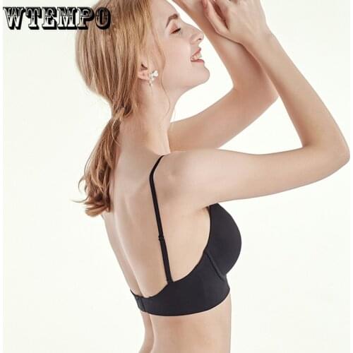 Women Push Up Bra Sexy Gathered Seamless Underwear Bras White Black Wireless Bralette Women Bra Bras