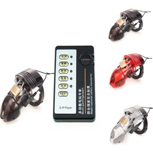 CB6000 Electro Shock Chastity Cage Penis Sleeve Male Sex Toys, Electric Cock Cage Cock Ring Chastity Belt Device Sex Toys