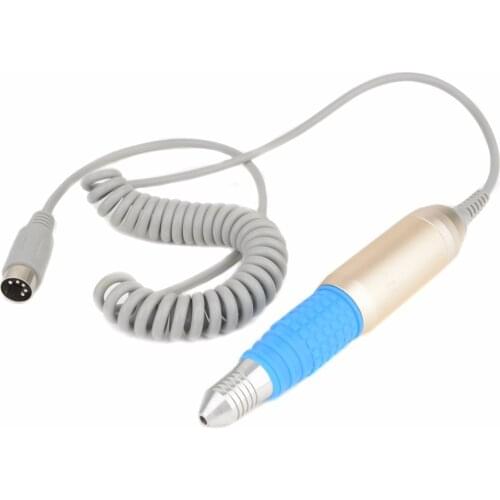 Mayitr25000RPM Electric Nail Handpiece Silver Blue Drill Machine Handle Handpiece Pen Stainless Steel Manicure Pedicure Tool