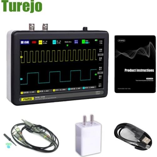 FNIRSI 1013D Digital Tablet Oscilloscope Dual Channel 100M Bandwidth 1GS Sampling Rate Mini Digital Oscilloscope