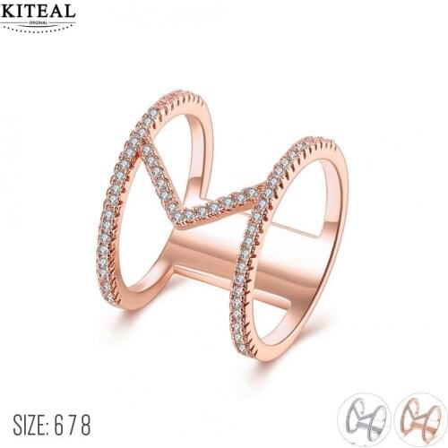 KITEAL Hot sale! Gold color White/Rose Yellow color White size 6 7 8 Perfume women ring personality men ring jewelry